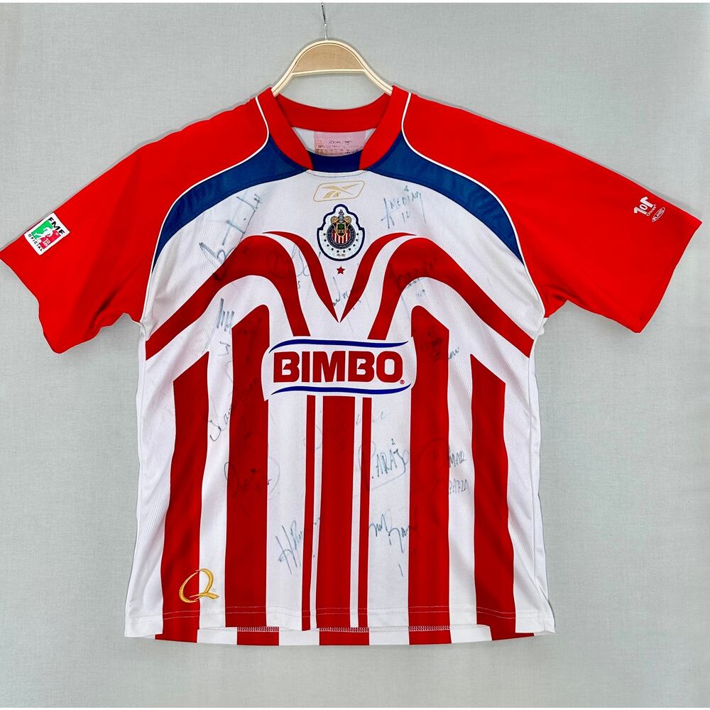 Signed Chivas Guadalajara Reebok Soccer Jersey Football Core